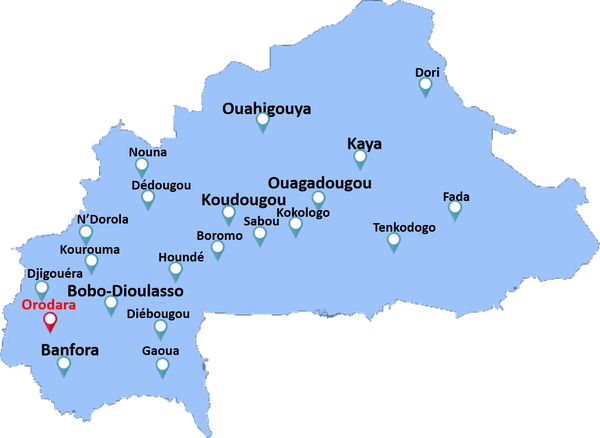 Carte de distribution Babali